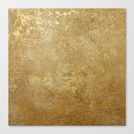 Gold Rush, Golden Shimmer Texture, Exotic Metallic Shine Graphic Design Canvas Print