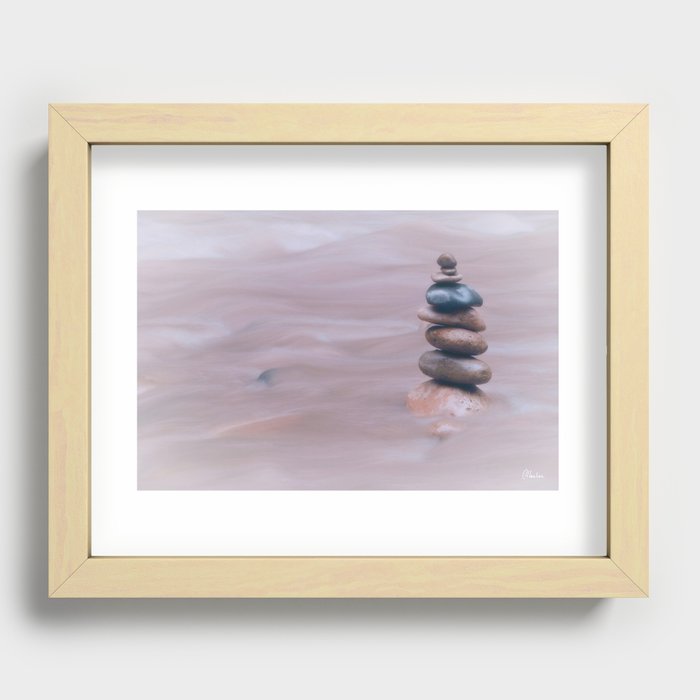 Cairn • River • Peace Recessed Framed Print