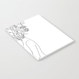Minimal Line Bloom Notebook