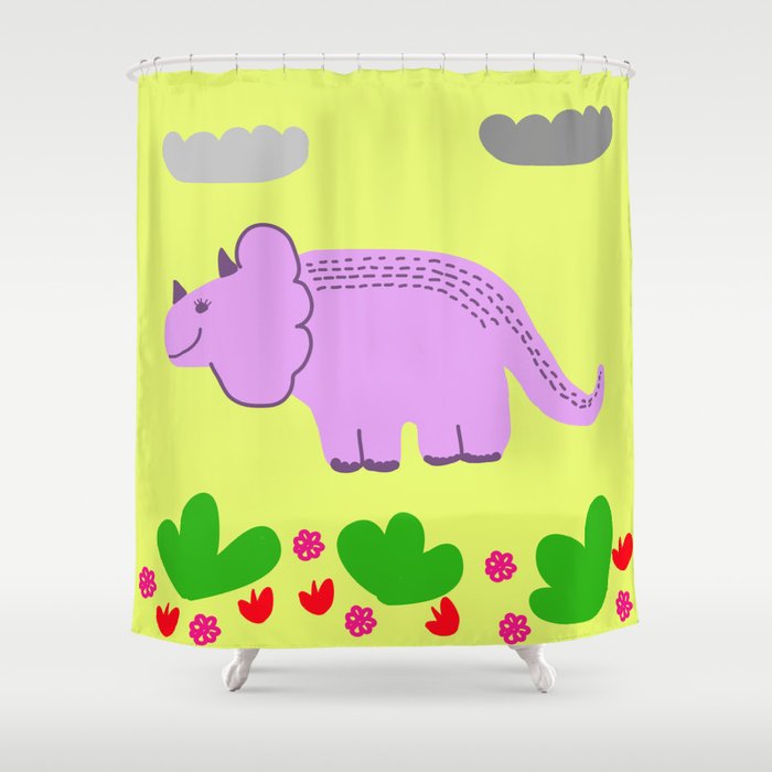 Happy Dino Shower Curtain