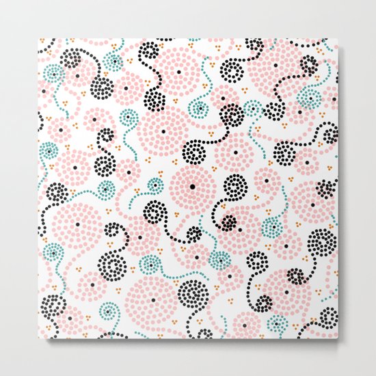 Spiralocity in Pink Metal Print