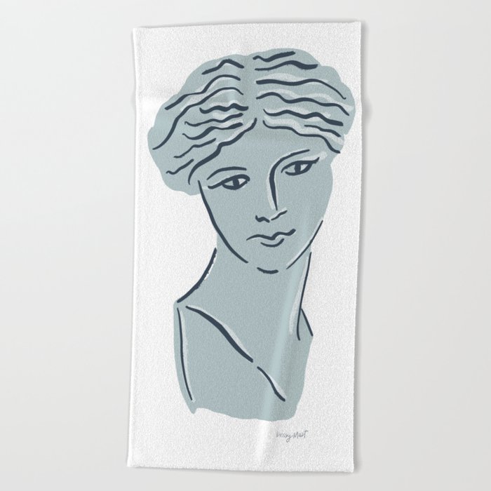 Goddess Aphrodite Greek Sculpture Beach Towel