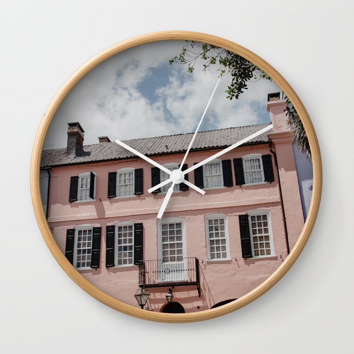 Rainbow Row Wall Clock