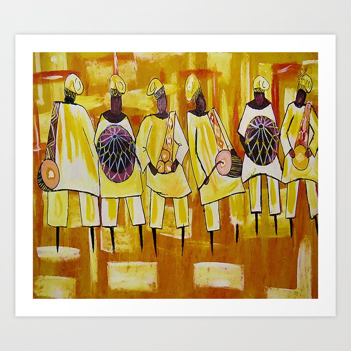 Yoruba Drumming Culture from Nigeria Art Print