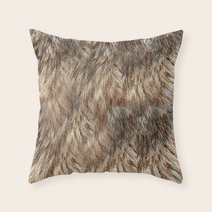 Alaska Faux Fur Throw Pillow By Crowcreekcool Society6