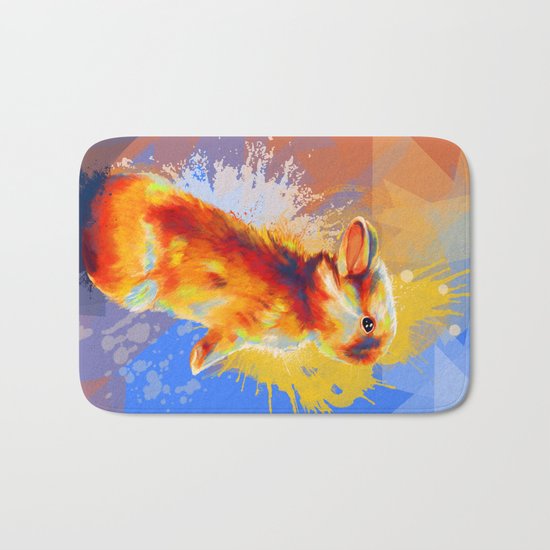 Colors of Fluff - Bunny portrait Bath Mat