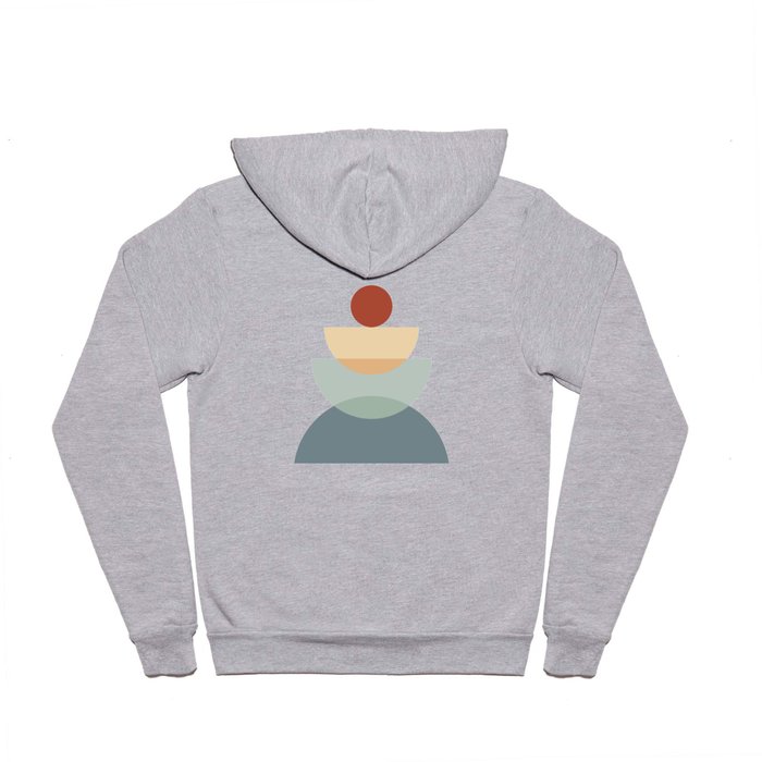 Abstraction Shapes 11 in Neutral Shades (Sun and Moon Phases) Hoody