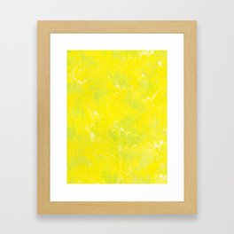 Yellow Lime Scalloped Marbling Framed Art Print