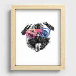 Sunny Pug Recessed Framed Print