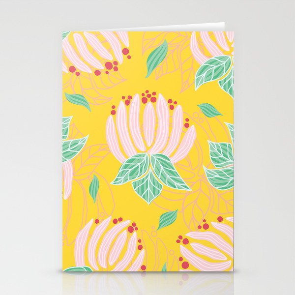 Blush Bloom Peony Lemon Stationery Cards