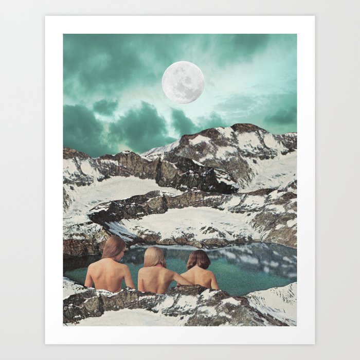 Moon Bathing Art Print