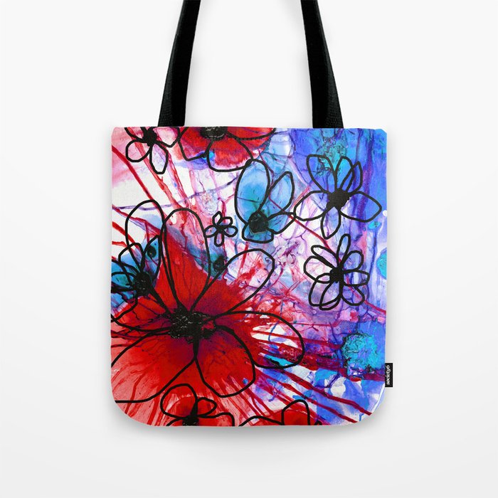 Bold Modern Flower Art - Wild Flowers 3 - Sharon Cummings Tote Bag