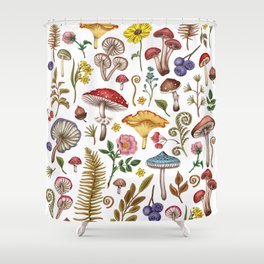 Botanical Mushroom #11 Shower Curtain