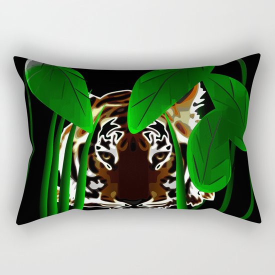 Tiger In the Night Rectangular Pillow