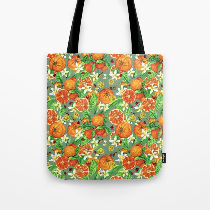 Orange Pattern Tote Bag