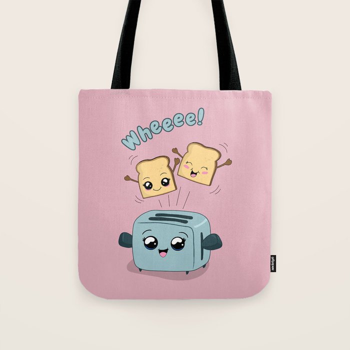Cute Kawaii Toast and Toaster Art Print by ValentinaDesign