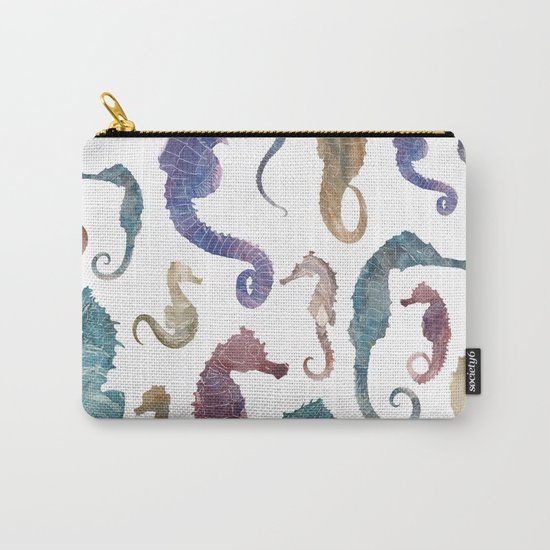Colorful Seahorses Carry-All Pouch