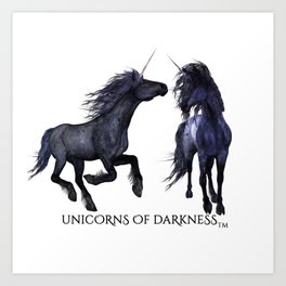 Unicorns of Darkness Art Print