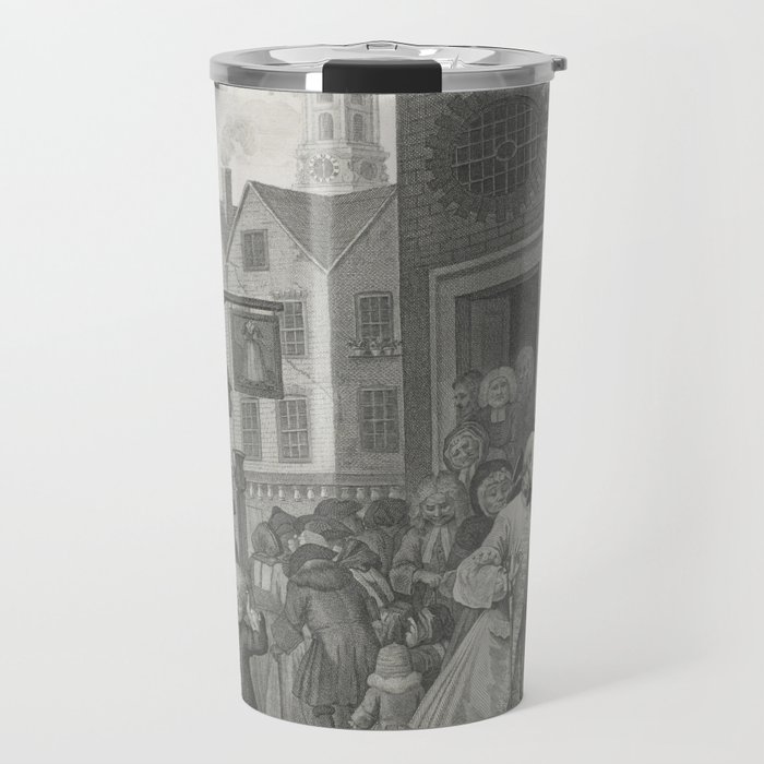 William Hogarth (1697-1764) - The Four Times of the Day (1738) - 'Noon' - engraving series Travel Mug