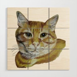 Golden Cat Placido Wood Wall Art