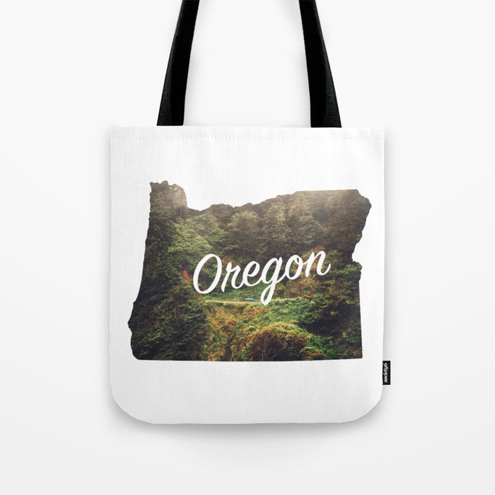Oregon Photography Map  Tote Bag