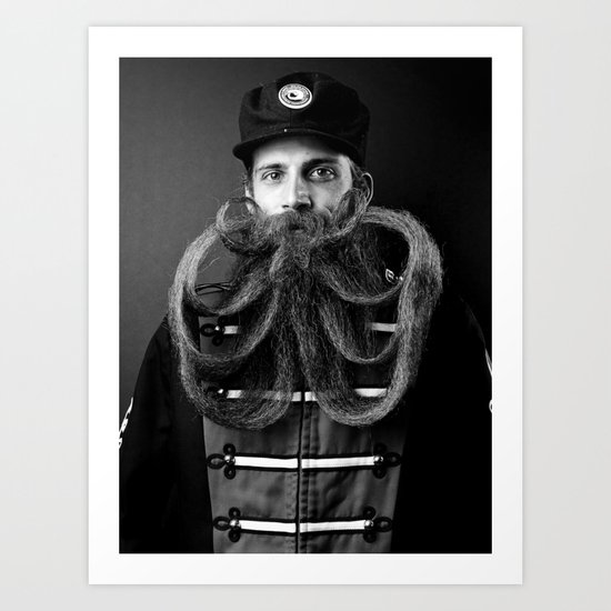 A Book of Beards Art Print