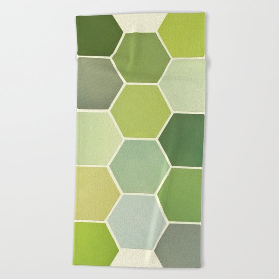 Shades of Green Beach Towel