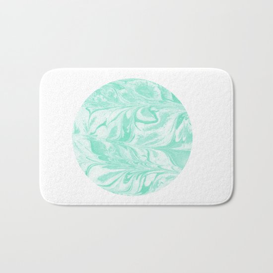 Ryota - spilled ink abstract marble circle trendy must have gift for dorm college student life paint Bath Mat