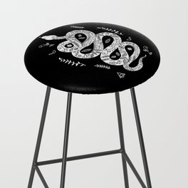 Snake in camouflage 2 Bar Stool