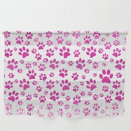 Purple Dog paw Pattern Wall Hanging