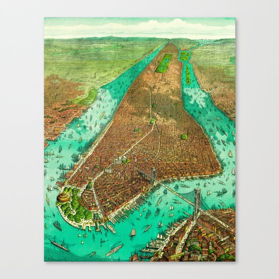 Retro New York Print Canvas Print
