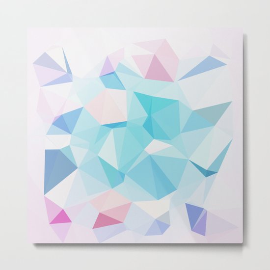 Geo Crystals - Pastel Metal Print