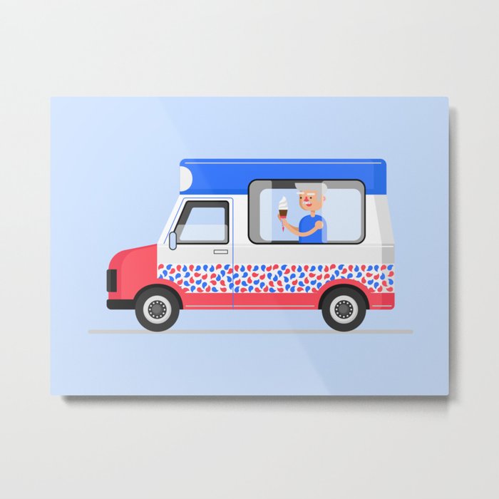 Ice-cream Truck Metal Print