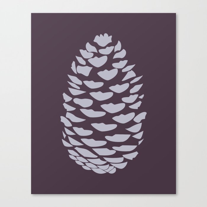 Pinecones (Autumn Purple) Canvas Print