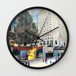 Christmas New York Wall Clock
