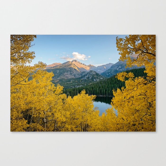Colorado Bear Lake Autumn Rocky Mountain National Park Fall Landscape Leinwanddruck