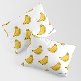 Bananas yellow- white/ transparent background Pillow Sham