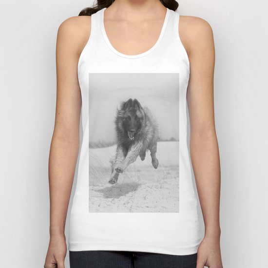 Happy dog Unisex Tank Top