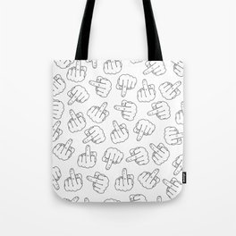 Middle Fingers Pattern 1 Tote Bag