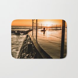 A Place to Think Bath Mat | Digital Manipulation, Summer, Water, Sun, Silhouette, Film, Color, Sydney, Nsw, Relaxing 