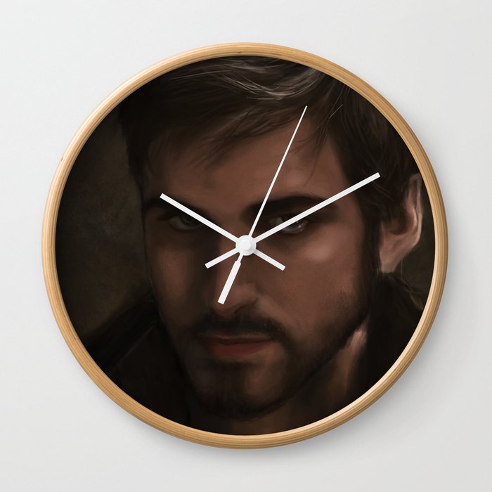 Ouat Killian Jones Captain Hook Wall Clock By Yuhime Society6 Ouat Killian Jones Captain Hook Wall Clock