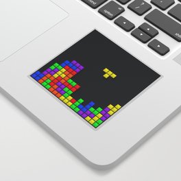 Tetris print design Sticker