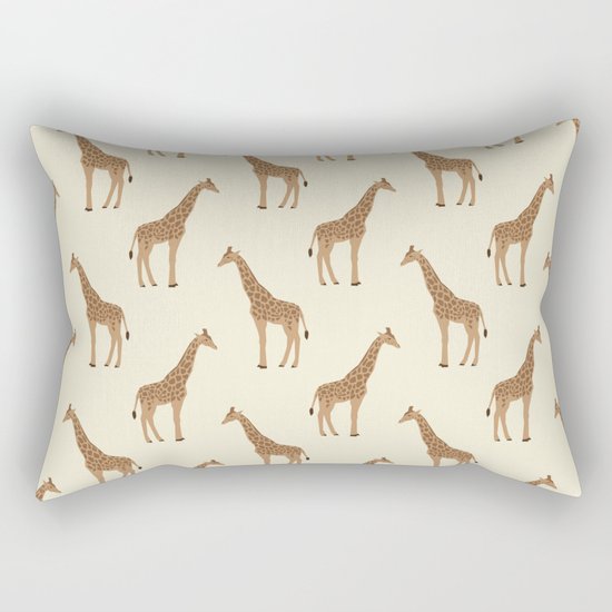 Giraffe animal minimal modern pattern basic home dorm decor nursery safari patterns Rectangular Pillow