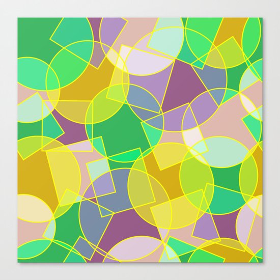 Colorful abstract geometric pattern Canvas Print