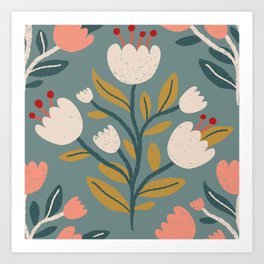 Colorful Floral pattern Art Print