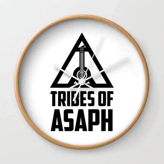 Tribes Of Asaph (Black on light) Wall Clock