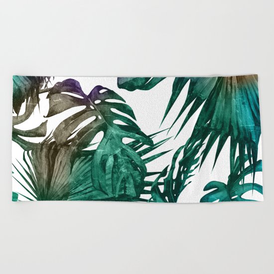 Tropics Tropical Jungle Island Pattern Beach Towel