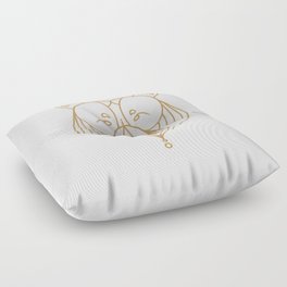 Gold Bear Two Floor Pillow