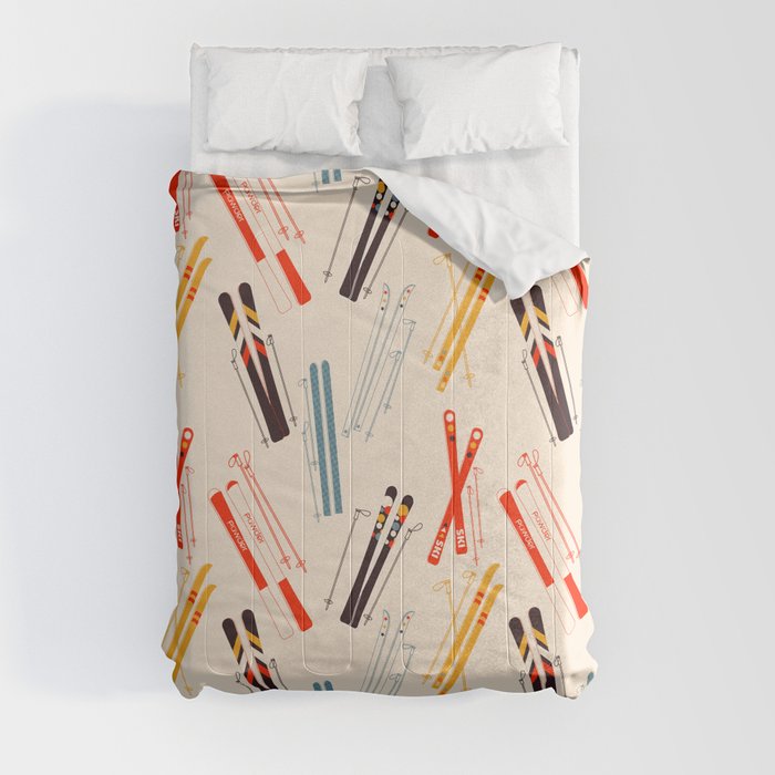 Ski time pattern Comforter