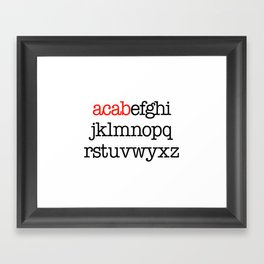 ACAB Alphabet Framed Art Print